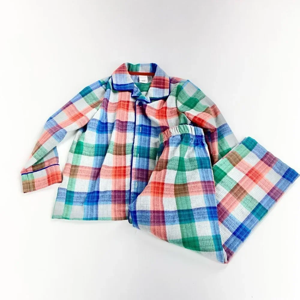 Gymboree Christmas plaid holiday flannel pajama set 5-6